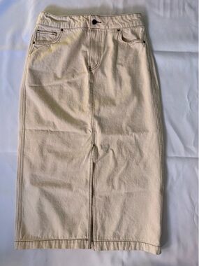 Velvet Heart Denim Ivory Midi Skirt